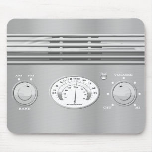 Chrome Vintage Radio Mouse Mat