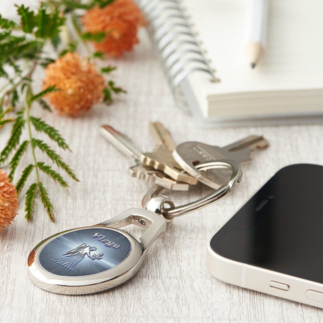Chrome Virgo Key Ring (Side)