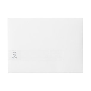 Chrome White Ribbon Awareness on Checkers Wraparound Address Label