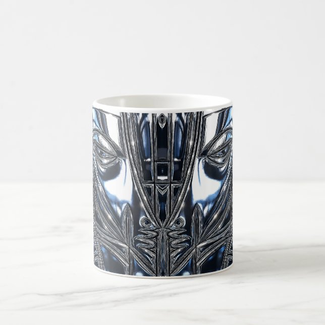 Chrome Wolf Mane Wrap Coffee Mug (Center)