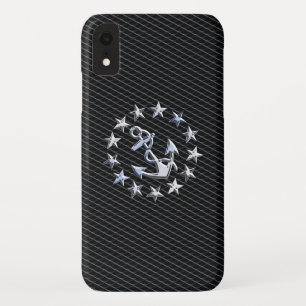 Chrome Yacht Naval Flag on Automotive Grille Decor iPhone XR Case