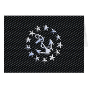 Chrome Yacht Naval Flag on Automotive Grille Print