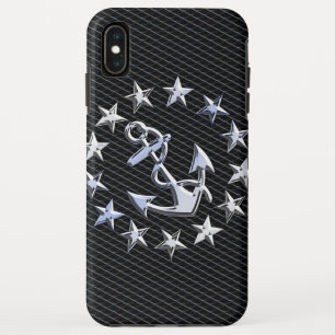 Chrome Yacht Naval Flag on Automotive Grille Print iPhone XS Max Case