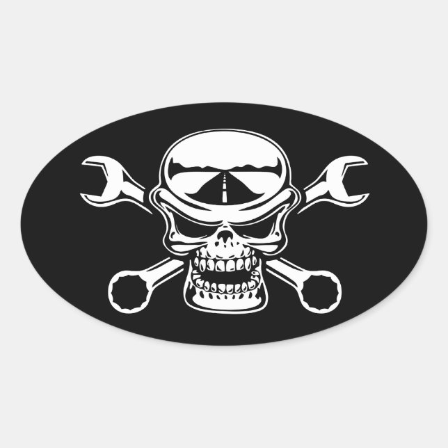 Chromeboy Cross-Wrenches Oval Sticker (Front)