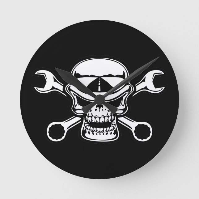 Chromeboy Cross-Wrenches Round Clock (Front)