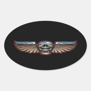 Chromeboy Wings Oval Sticker