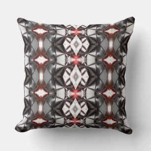 Chromed black grey to ruby rapport, virtual shapes cushion