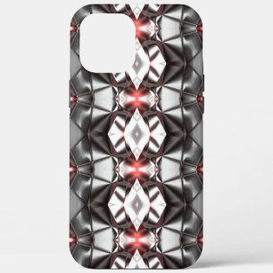 Chromed black to 'ruby' rapport, virtual shapes iPhone 12 pro max case