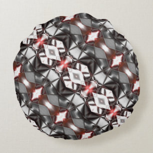 Chromed black to 'ruby' rapport, virtual shapes round cushion
