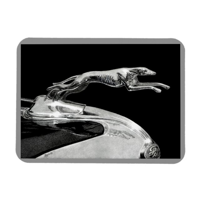 "Chromed Grace" - Greyhound Magnet (Horizontal)