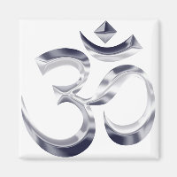 chromed Om symbol