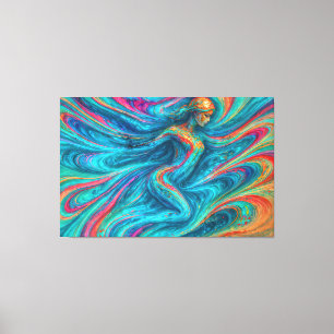 “Chromisca” - Fluid Enchantress Portrait Canvas Print