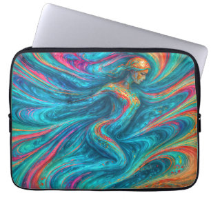 “Chromisca” - Fluid Enchantress Portrait Laptop Sleeve