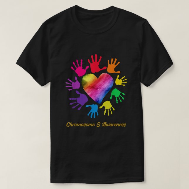 Chromosome 8 Hands Shirt Chromosome 8 Awareness Gi (Design Front)