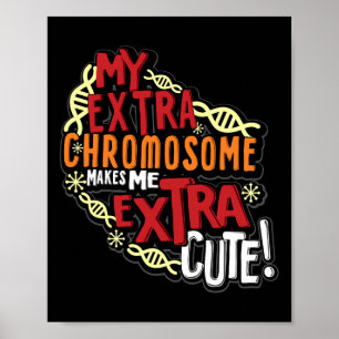 Chromosome World Down Syndrome Day Women Kids Poster