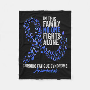 Chronic Fatigue Syndrome Awareness Month Blue Ribb Fleece Blanket