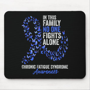 Chronic Fatigue Syndrome Awareness Month Blue Ribb Mouse Mat