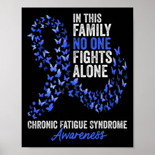 Chronic Fatigue Syndrome Awareness Month Blue Ribb Poster