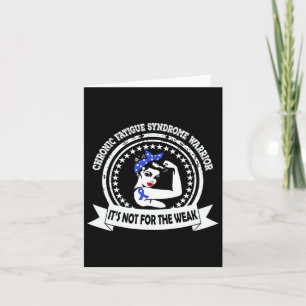 Chronic Fatigue Syndrome Warrior Blue Ribbon Aware Card