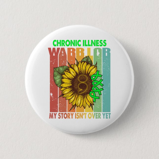 Chronic Illness Awareness Month Ribbon Gifts 6 Cm Round Badge (Front)