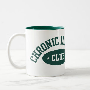 Chronic Illness Club Mug, Cute Gift for Spoonies Two-Tone Coffee Mug