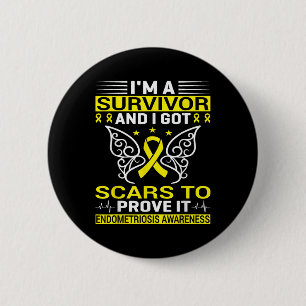Chronic Illness Endo Warrior Endometriosis Awarene 6 Cm Round Badge