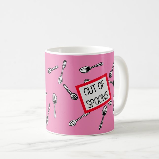 Chronic illness spoon theory spoonie gift coffee mug (Front Right)