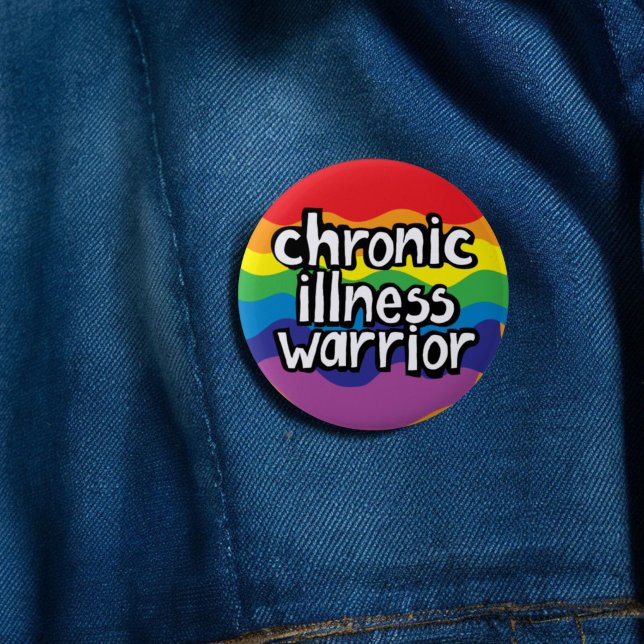 Chronic Illness Warrior, Invisible disability 6 Cm Round Badge (Creator Uploaded)