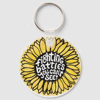 Chronic Illness Warrior - Sunflower Key Ring