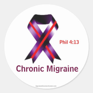 Chronic Migraine Awareness Classic Round Sticker
