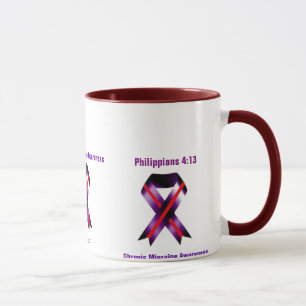 Chronic Migraine Philippians 4:13 Cancer Awareness Mug