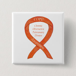 Chronic Obstructive Pulmonary Disease Ribbon Pin