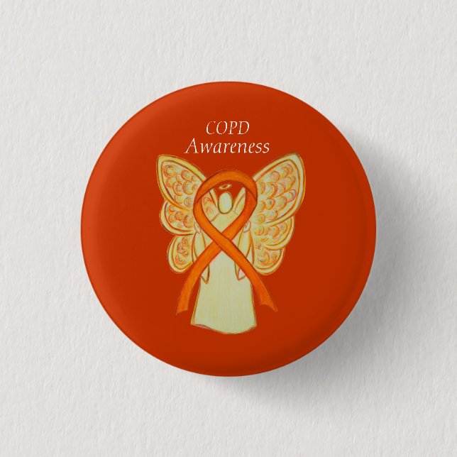 Chronic Obstructive Pulmonary Disease Ribbon Pin (Front)