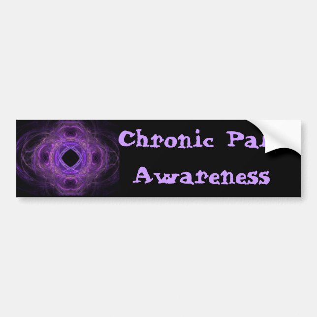 Chronic Pain  Awareness Fractal Bumper Sticker (Front)