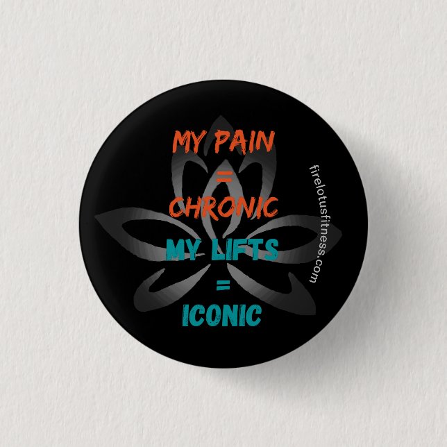 Chronic pain badge - lifting (Front)