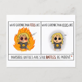 Chronic Pain comic postcard