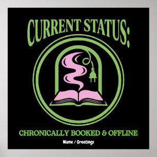 Chronically Booked & Offline Analog Reading Escape Poster
