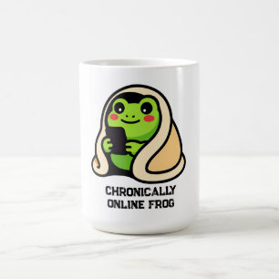 chronically online Frog Funny Meme Coffee Mug