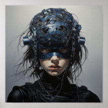 Chronicles of Valour: Futuristic Superheroine Post