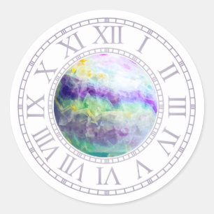 Chrono Mistica - Flourite (W) Classic Round Sticker