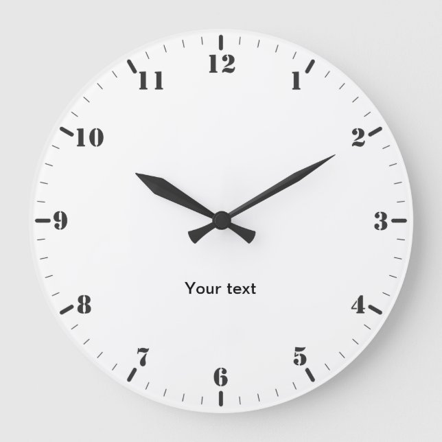 Chronograph with Arabic numerals and dials Large Clock (Front)