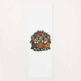 Chrsitma Kittens American Bobtail Christmas Orname Yoga Mat