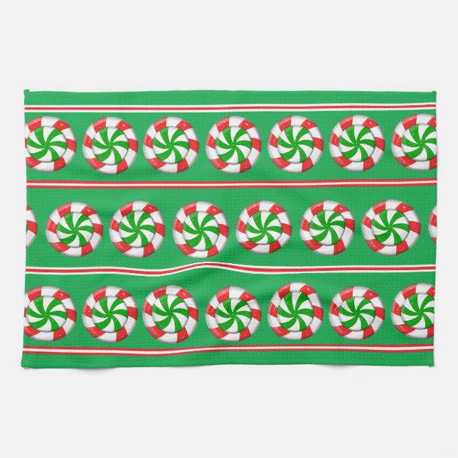 Chrstmas Candy Tea Towel (Horizontal)