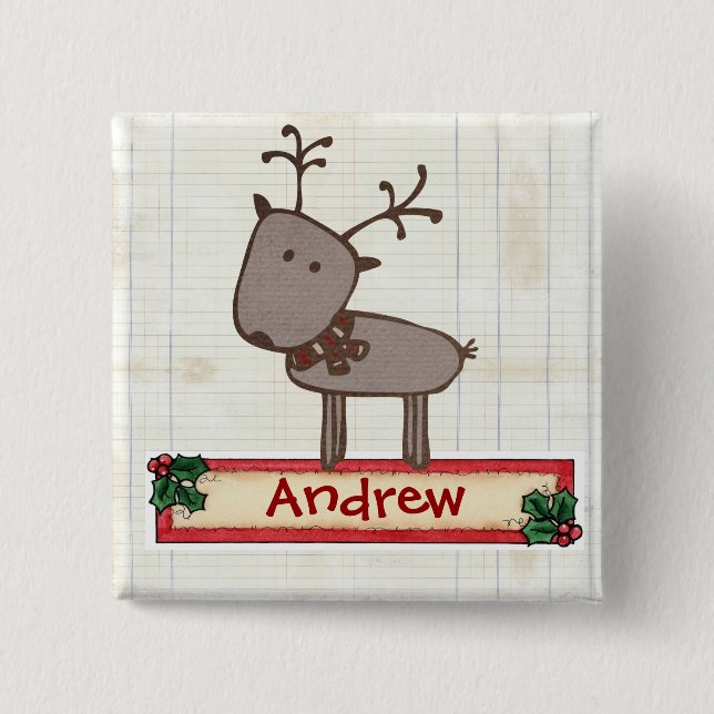 Chrtimstas Stocking Label button (Front)