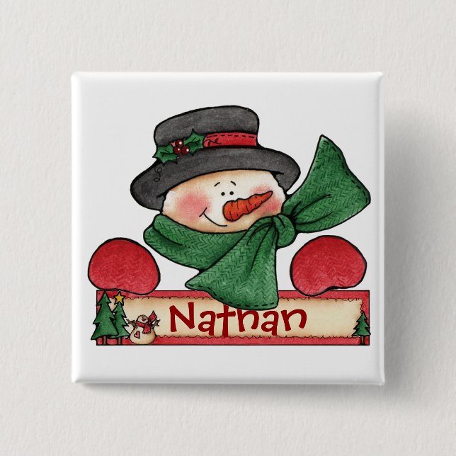 Chrtimstas Stocking Label button (Front)