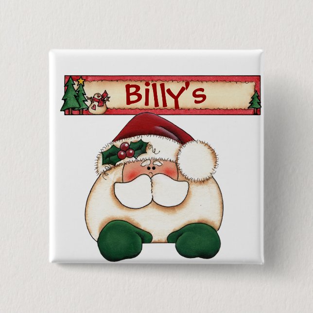 Chrtimstas Stocking Label button (Front)