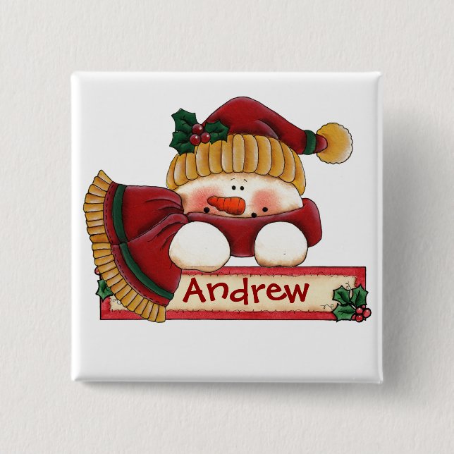 Chrtimstas Stocking Label button (Front)