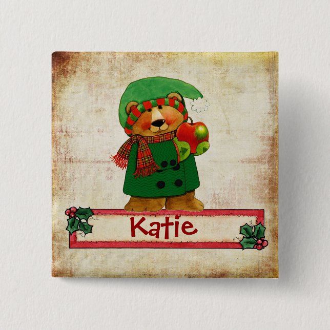 Chrtimstas Stocking Label button (Front)