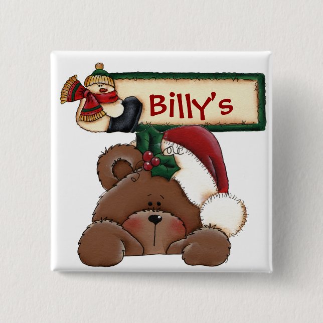 Chrtimstas Stocking Label button (Front)