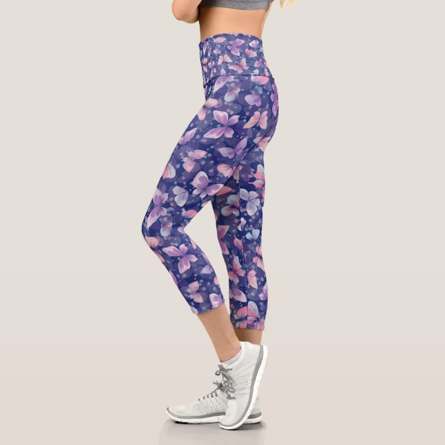 Chrysalis Yoga pants seamless butterfly pattern#1 (Left)
